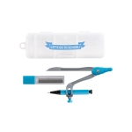 Case made of PP with compass and lead pencil, College light blue colour image with logo 2