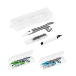 Case made of PP with compass and lead pencil, College various colours