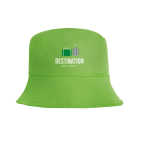 Panama-style polyester hat, ideal for hot days light-green colour image with logo