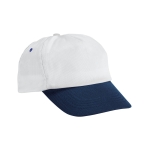 Cap made of polyester, coloured details printed for promotions blue colour