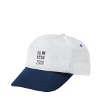 Cap made of polyester, coloured details printed for promotions main view