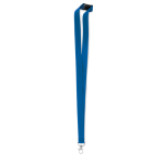 Lanyard with carabiner and safety lock royal blue colour