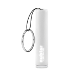 Flashlight branded with a glowing logo as a promotional item