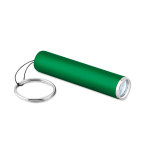 Flashlight branded with a glowing logo as a promotional item third view