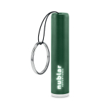 Flashlight branded with a glowing logo as a promotional item