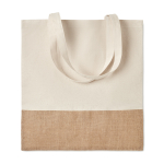 Tote bag with imitation jute details, 160 g/m2, Natural