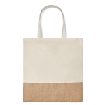 Tote bag with imitation jute details, 160 g/m2, Natural