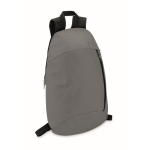 Backpack for hiking made of polyester dark grey colour second view
