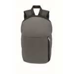 Backpack for hiking made of polyester dark grey colour third view