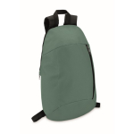 Backpack for hiking made of polyester dark green colour second view