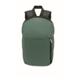 Backpack for hiking made of polyester dark green colour third view