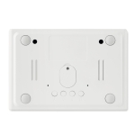 White alarm clock, wireless charging function for phones white colour fifth view