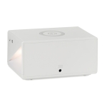 White alarm clock, wireless charging function for phones white colour seventh view