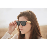 Sunglasses, bamboo temples & mirrored lenses, UV400 protection third ambient view