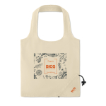 Foldable cotton bag, 105 g/m2, Strawberry Cotton beige colour main view