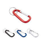 Aluminium keyring in carabiner shape, Aluclip various colours