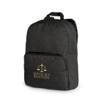 Polyester laptop backpack with plenty of storage 14'' black colour image with logo