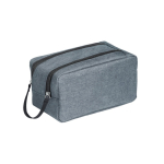 Modern toiletry bag for men with double zip, Urbanstyle light blue colour