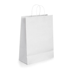 Affordable paper bag white kraft paper, 90 g/m2 white colour
