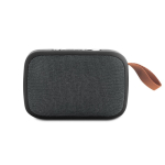 Bluetooth speaker, rubber finish, microphone grey colour first view