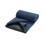 Foldable picnic blanket in fleece, 180 g/m² blue colour third view