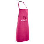 Apron with straps as a gift, 180 g/m2, Gourmet fuchsia colour image with logo