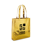 Shiny non-woven bag in silver or gold, 90 g/m2 main view