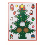 Small decorative Christmas tree with 12 pendants for xmas green colour third view