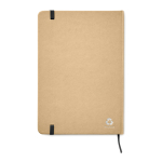 A5 notebook, recycled paper, cardboard cover black colour second view