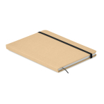 A5 notebook, recycled paper, cardboard cover black colour third view