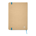 A5 notebook, recycled paper, cardboard cover blue colour second view
