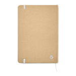A5 notebook, recycled paper, cardboard cover white colour second view