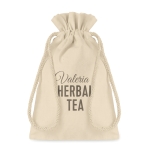Small cotton gift bag, 105 g/m2 beige colour main view