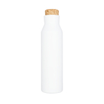 Steel bottle with cork lid, 590 ml white colour