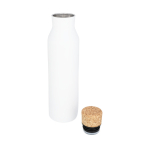 Steel bottle with cork lid, 590 ml white colour second view