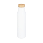 Steel bottle with cork lid, 590 ml white colour third view