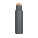 Steel bottle with cork lid, 590 ml titanium colour