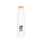 Steel bottle with cork lid, 590 ml