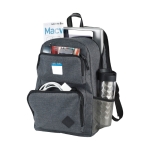 Corporate backpack for laptop made of 600D polyester, 15.6” grey colour