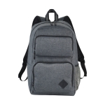 Corporate backpack for laptop made of 600D polyester, 15.6” grey colour