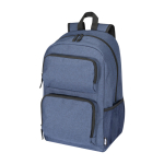 Corporate backpack for laptop made of 600D polyester, 15.6” navy-blue colour