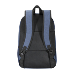 Corporate backpack for laptop made of 600D polyester, 15.6” navy-blue colour second rear view
