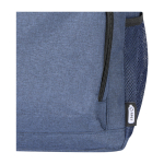 Corporate backpack for laptop made of 600D polyester, 15.6” navy-blue colour close-up view 1