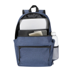 Corporate backpack for laptop made of 600D polyester, 15.6” navy-blue colour second view