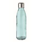 Coloured glass bottle with steel lid, 650 ml