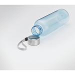 Printed, leak-proof water bottle, recycled plastic, 500 ml transparent light blue colour fifth photographic view