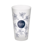 Reusable PP cup with frosted finish surface, 500 ml transparent white colour main view