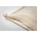 Cotton mesh grocery bag with closure beige colour fourth view