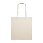 Tote bag with long handles and large print area, 180 g/m2 beige colour