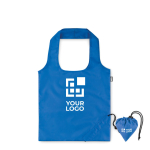 Foldable bag made from recycled plastic, Strawberry RPET blue colour view with print area